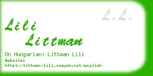 lili littman business card
